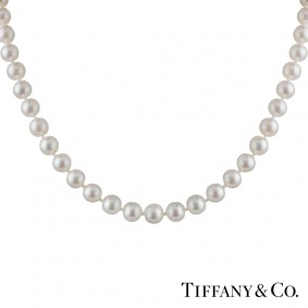 Tiffany & Co. 18k Yellow Gold and Pearl Necklace